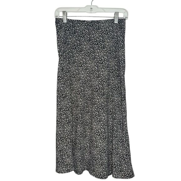 French Quarter Women’s Small Floral Midi Skirt Pull-On Lightweight Elastic Waist - Picture 1 of 5